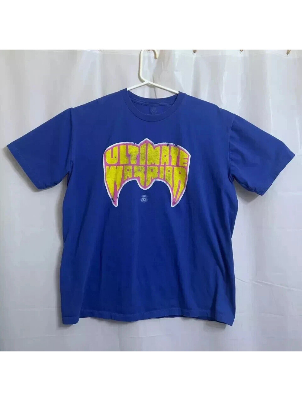 2014 WWE Ultimate Warrior Mask Graphic T-Shirt Men's Extra Large XL Blue